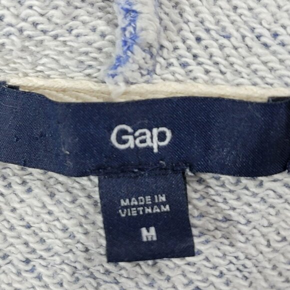 Gap Full Zip Hoodie Sweatshirt Jacket, Women M, Blue & White Heathered, EUC - Picture 6 of 12